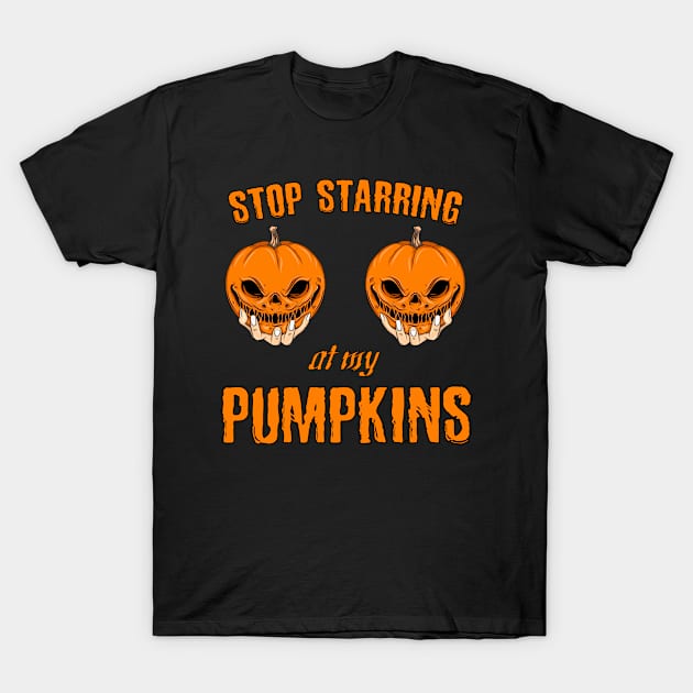 Pumpkins Boobs T-Shirt by AllWellia